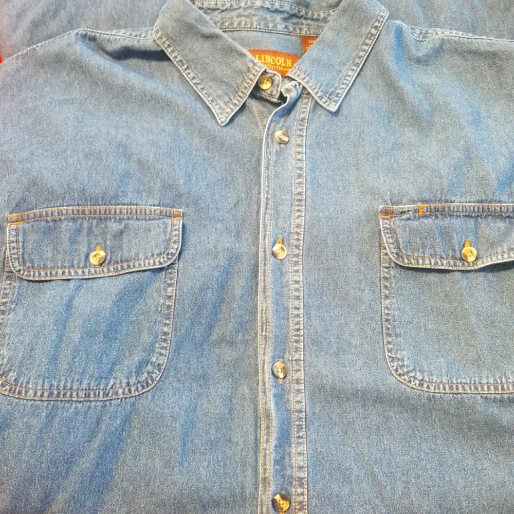 2 Lincoln outfitters, denim shirts, Size 3XL